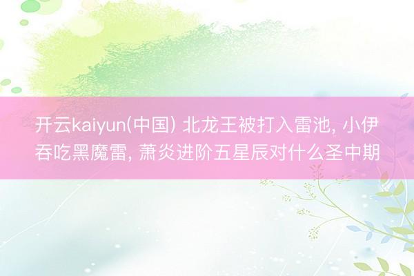 开云kaiyun(中国) 北龙王被打入雷池, 小
